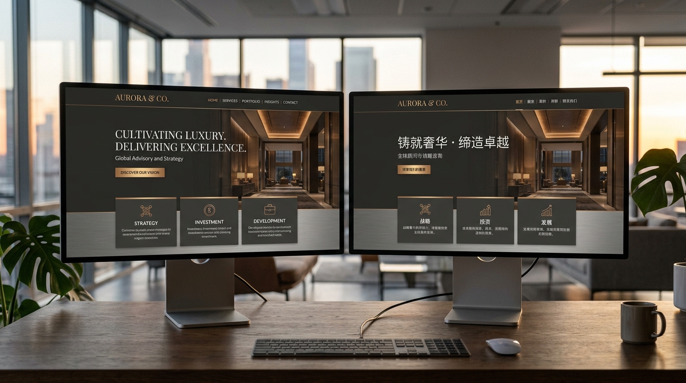 雙語網站設計公司 - 英文與中文在地化面向大中華與全球市場